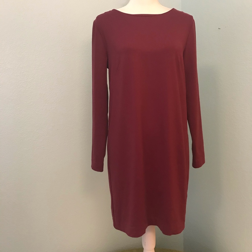 Cynthia Rowley Red Sheath Dress, Long Sleeves